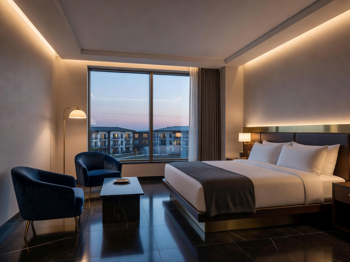 Luxury hotel room interior showcasing modern design representing Pickering Casino Resort
